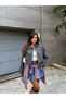 Anthracite Herringbone Belt Detail Jacket - 8