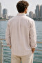 Men's Slim Fit Solid Long-Sleeve Shirt - Pink - 3