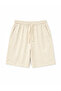 Tied Linen Shorts Cream