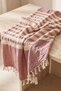 2 Layer Muslin Peshtemal 100X170 cm 100% Cotton Striped Tasseled Beach Bath and Hammam Peshtemal - 5
