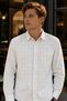 Men's Slim Fit Checked Long-Sleeve Shirt - White - 2