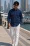 Men's Slim Fit Solid Long-Sleeve Shirt - Mixed