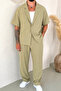 Box Fit Short Sleeve Double Breasted Suit Mint - 2