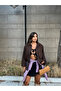 Brown Herringbone Belt Detail Jacket - 4
