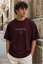 Unisex Black Oversize T-Shirt Short Sleeve Summer Combed Cotton Summer T-Shirt Minimal Venice Italy Printed Burgundy Beige Oversize T-Shirt - 3