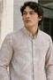 Men's Slim Fit Printed Long-Sleeve Shirt - White - 4