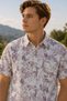 Men's Regular Fit All-Over Print Short-Sleeve Shirt - Whtgry - 4