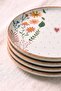 Hearted Soft Bloom Nordic 4-Piece Cake & Presentation Plate 22 cm - 4