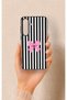 Samsung S25Fe Compatible Pink and White Ribbon Patterned Silicone Case