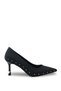 Luna Gala Women's Pointed Toe Thin Heeled Shoes 00123004 Matte Black - 7