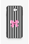 Samsung J7 Prime Compatible Pink and White Ribbon Patterned Silicone Case - 2