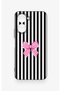 Vivo Y18 Compatible Pink and White Ribbon Patterned Silicone Case - 3