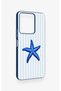 Vivo Y35 Compatible Blue Starfish Patterned Silicone Case - 3