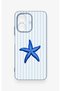 Realme Note 60 Compatible Blue Starfish Patterned Silicone Case - 2