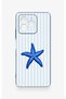 Omix X7 Compatible Blue Starfish Patterned Silicone Case - 4