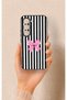 Tecno Spark 40 Pro Compatible Pink and White Ribbon Patterned Silicone Case
