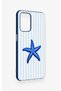 Oppo A54 Compatible Blue Starfish Patterned Silicone Case - 3
