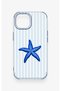 iPhone 15 Compatible Blue Starfish Patterned Silicone Case - 2