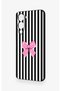 Vivo Y19 5g Compatible Pink and White Ribbon Pattern Silicone Case - 4