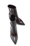 Gemma Mina Women's Pointed Toe Heeled Boots 0012065 Brown Wrinkled Patent Leather - 5