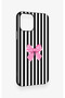 Pink and White Ribbon Pattern Silicone Case Compatible with iPhone 12-12Pro - 3