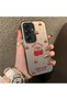 Samsung Galaxy S25 Compatible Hard Acrylic Back Silicone Edge Lens Protection Cherry Case - 2