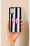 Samsung A51 Compatible Pink and White Ribbon Patterned Silicone Case