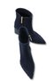 Astra Fia Women's Pointed Toe Heeled Boots 00124001 Navy Blue Suede - 3