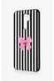 Redmi 9 Compatible Pink and White Ribbon Patterned Silicone Case - 4