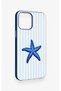 Blue Starfish Patterned Silicone Case Compatible with iPhone 12 Pro Max - 3