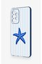 Samsung A53 Compatible Blue Starfish Patterned Silicone Case - 4