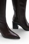 Maia Gioia Women's Pointed Toe Heeled Boots 00126000 Brown Skin - 5