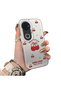 Vivo V50 Compatible Hard Acrylic Back Silicone Edge Lens Protection Cherry Case