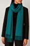 Mira Lycra Viscose Hand Woven Shawl 40*199 cm Turquoise/ Black