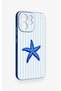 Oppo Reno 15F Compatible Blue Starfish Patterned Silicone Case - 3