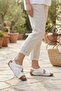 White heel spur supported gel sole hallux valgus compatible comfortable daily women's sandals
