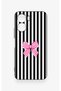 Vivo Y16 Compatible Pink and White Ribbon Patterned Silicone Case - 2