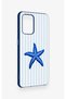 Oppo-A74 Compatible Blue Starfish Patterned Silicone Case - 3
