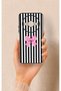 Redmi A3 Compatible Pink and White Ribbon Patterned Silicone Case