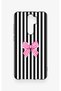 Redmi Note 8 Pro Compatible Pink and White Ribbon Patterned Silicone Case - 2