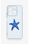 Realme C63 Compatible Blue Starfish Patterned Silicone Case - 2