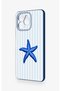 Omix X6 Compatible Blue Starfish Patterned Silicone Case - 4