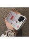 iPhone 13 Pro Compatible Hard Acrylic Back Silicone Edge Lens Protection Cherry Case - 4
