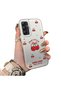 Samsung Galaxy A34 Compatible Hard Acrylic Back Silicone Edge Lens Protection Cherry Case