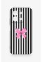Redmi 15C 4g Compatible Pink and White Ribbon Patterned Silicone Case - 2