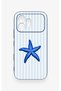 Honor 600 Compatible Blue Starfish Patterned Silicone Case - 4