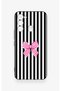Tecno Spark 8C Compatible Pink White Ribbon Patterned Silicone Case - 2
