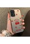 Samsung Galaxy A73 Compatible Hard Acrylic Back Silicone Edge Lens Protection Cherry Case - 2