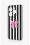 Tecno Spark 20C Compatible Pink White Ribbon Patterned Silicone Case - 4