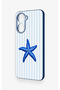 Vivo Y18 Compatible Blue Starfish Patterned Silicone Case - 4